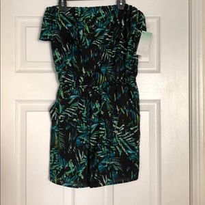 Brand new Romper - black, green & blue